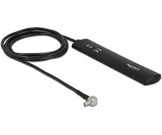 Delock LTE Antenne TS9 Stecker 1,5 dBi omnidirektional starr mit Anschlusskabel RG-174 1 m Klebemontage outdoor juodas