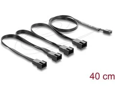 Delock Lüfterkabel Splitter 1 x 4 Pin PWM Buchse zu 4 x 4 Pin PWM Stecker juodas ? 40 cm Länge mit 20 cm Abzweigen