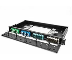 Delock LWL Adapteris Panel LC Duplex OM4 12 Port aqua