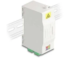 Delock LWL Anschlussdose für Hutschiene mit Spleißhalter und 4 x SC Simplex Kupplung