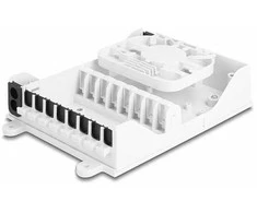 Delock LWL FTTH Indoor Verteilerbox zur Wandmontage 8 Port baltas