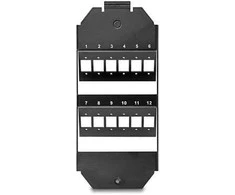 Delock LWL Halterung für Bodentank 12 Port für SC Simplex / LC Duplex Kupplungen juodas