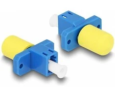 Delock LWL Hybrid Kupplung LC Simplex Buchse zu ST Simplex Buchse blau