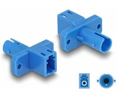 Delock LWL Hybrid Kupplung LC Simplex Buchse zu ST Simplex Buchse blau
