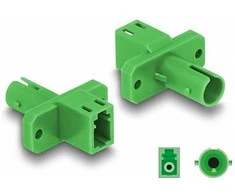 Delock LWL Hybrid Kupplung LC Simplex Buchse zu ST Simplex Buchse grün