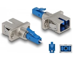 Delock LWL Hybrid Kupplung LC Simplex Stecker zu SC Simplex Buchse blau