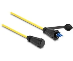 Delock LWL Kabelis LC Duplex zu LC Duplex mit Verschlusskappe Singlemode IP68 staub- und wasserdicht 1 m