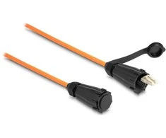 Delock LWL Kabelis LC Duplex zu LC Duplex mit Verschlusskappe Multimode OM2 IP68 staub- und wasserdicht 3 m