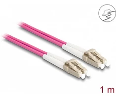 Delock LWL Kabelis mit Metallarmierung LC Duplex zu LC Duplex Multimode OM4 1 m