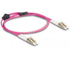 Delock LWL Kabelis mit Metallarmierung LC Duplex zu LC Duplex Multimode OM4 1 m