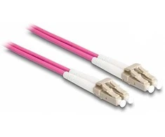 Delock LWL Kabelis mit Metallarmierung LC Duplex zu LC Duplex Multimode OM4 2 m