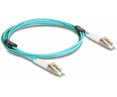 Delock LWL Kabelis mit Metallarmierung LC Duplex zu LC Duplex Multimode OM3 2 m