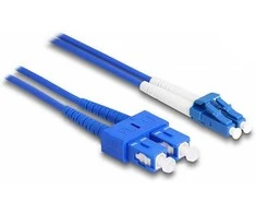 Delock LWL Kabelis mit Metallarmierung LC Duplex zu SC Duplex Singlemode OS2 2 m