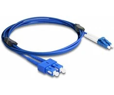 Delock LWL Kabelis mit Metallarmierung LC Duplex zu SC Duplex Singlemode OS2 2 m
