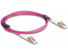 Delock LWL Kabelis mit Metallarmierung LC Duplex zu LC Duplex Multimode OM4 2 m