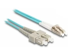 Delock LWL Kabelis mit Metallarmierung LC Duplex zu SC Duplex Multimode OM3 1 m