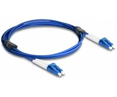 Delock LWL Kabelis mit Metallarmierung LC Duplex zu LC Duplex Singlemode OS2 2 m