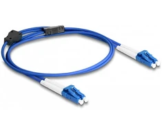 Delock LWL Kabelis mit Metallarmierung LC Duplex zu LC Duplex Singlemode OS2 1 m