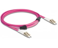 Delock LWL Kabelis mit Metallarmierung LC Duplex zu LC Duplex Multimode OM4 3 m