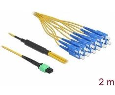 Delock LWL Kabelis MPO Buchse zu 12 x SC Simplex Stecker, Singlemode, 9/125 µm, 2 m