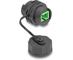 Delock LWL Kabelverbinder SC Simplex Buchse zu SC Simplex Buchse mit Verschlusskappe wasserfest