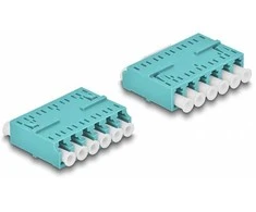 Delock LWL Kupplung HD LC Hexaplex Buchse zu LC Hexaplex Buchse aqua