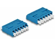 Delock LWL Kupplung HD LC Hexaplex Buchse zu LC Hexaplex Buchse blau