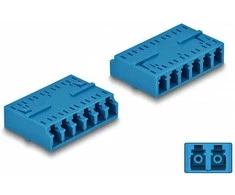 Delock LWL Kupplung HD LC Hexaplex Buchse zu LC Hexaplex Buchse blau