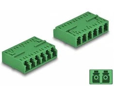 Delock LWL Kupplung HD LC Hexaplex Buchse zu LC Hexaplex Buchse grün