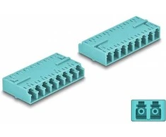 Delock LWL Kupplung HD LC Octuplex Buchse zu LC Octuplex Buchse aqua