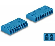 Delock LWL Kupplung HD LC Octuplex Buchse zu LC Octuplex Buchse blau