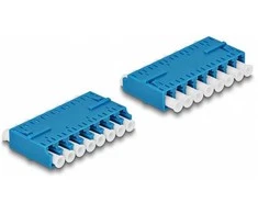Delock LWL Kupplung HD LC Octuplex Buchse zu LC Octuplex Buchse blau
