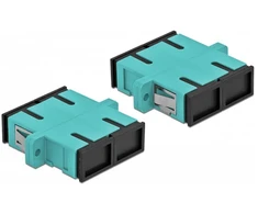 Delock LWL Kupplung SC Duplex Buchse zu SC Duplex Buchse Multimode 4 Stück hellblau