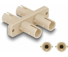 Delock LWL Kupplung ST Duplex Buchse zu ST Duplex Buchse beige
