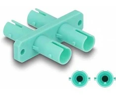 Delock LWL Kupplung ST Duplex Buchse zu ST Duplex Buchse aqua