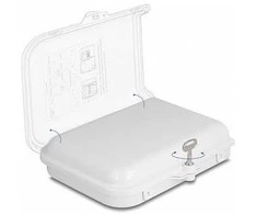 Delock LWL Verteilerbox für Innen- und Außenbereich IP65 wasserfest abschließbar 8 Port baltas