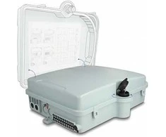Delock LWL Verteilerbox für Innen- und Außenbereich IP65 wasserfest abschließbar 24 Port grau