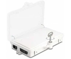 Delock LWL Verteilerbox für Innen- und Außenbereich IP65 wasserfest abschließbar 2 Port baltas