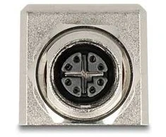 Delock M12 Adapteris X-kodiert 8 Pin Buchse zu RJ45 Buchse Cat.6A STP geschirmt 90° gewinkelt