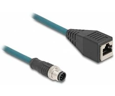 Delock M12 Adapterkabel A-kodiert 8 Pin Stecker zu RJ45 Buchse 50 cm