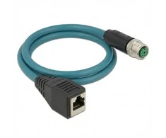 DELOCK M12 adapterio kabelis, X koduotas, 8 kontaktų ST į RJ45, Bu, 50 cm