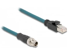 Delock M12 Adapterkabel X-kodiert 8 Pin Stecker zu RJ45 Stecker 50 cm