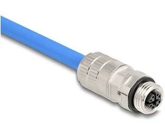 Delock M12 Buchse 8 Pin X-kodiert feldkonfektionierbar Cat.6A