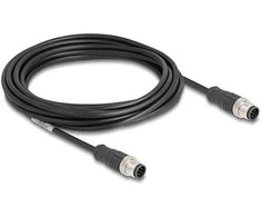 Delock M12 Kabelis A-kodiert 8 Pin Stecker zu Stecker PVC 5 m