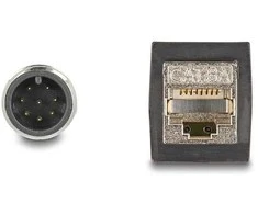 Delock M12 Kabelis A-kodiert 8 Pin Stecker zu RJ45 Buchse PUR (TPU) 0,5 m