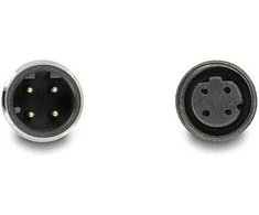 Delock M12 Kabelis D-kodiert 4 Pin Stecker zu Buchse PUR (TPU) 2 m
