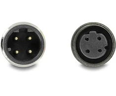 Delock M12 Kabelis D-kodiert 4 Pin Stecker zu Buchse PVC 1 m