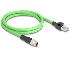 Delock M12 Kabelis X-kodiert 8 Pin Stecker zu Stecker PUR (TPU) 5 m