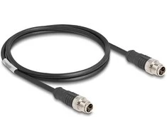 Delock M12 Kabelis X-kodiert 8 Pin Stecker zu Stecker PVC 1 m