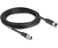 Delock M12 Kabelis X-kodiert 8 Pin Stecker zu Buchse PVC 5 m